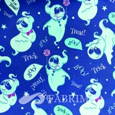 Heavy Twill Bonded | MSF-09 | 290 Gsm | Aliens Print | Blue