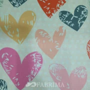 Printed Pvc | Litlte Heart Print | Peach