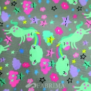 Printed Pvc | Unicorn Print | Grey