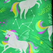 Printed Pvc | Unicorn Print | Green