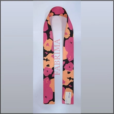 Printed Niwar | 1.5 Inch | Pink/Cream