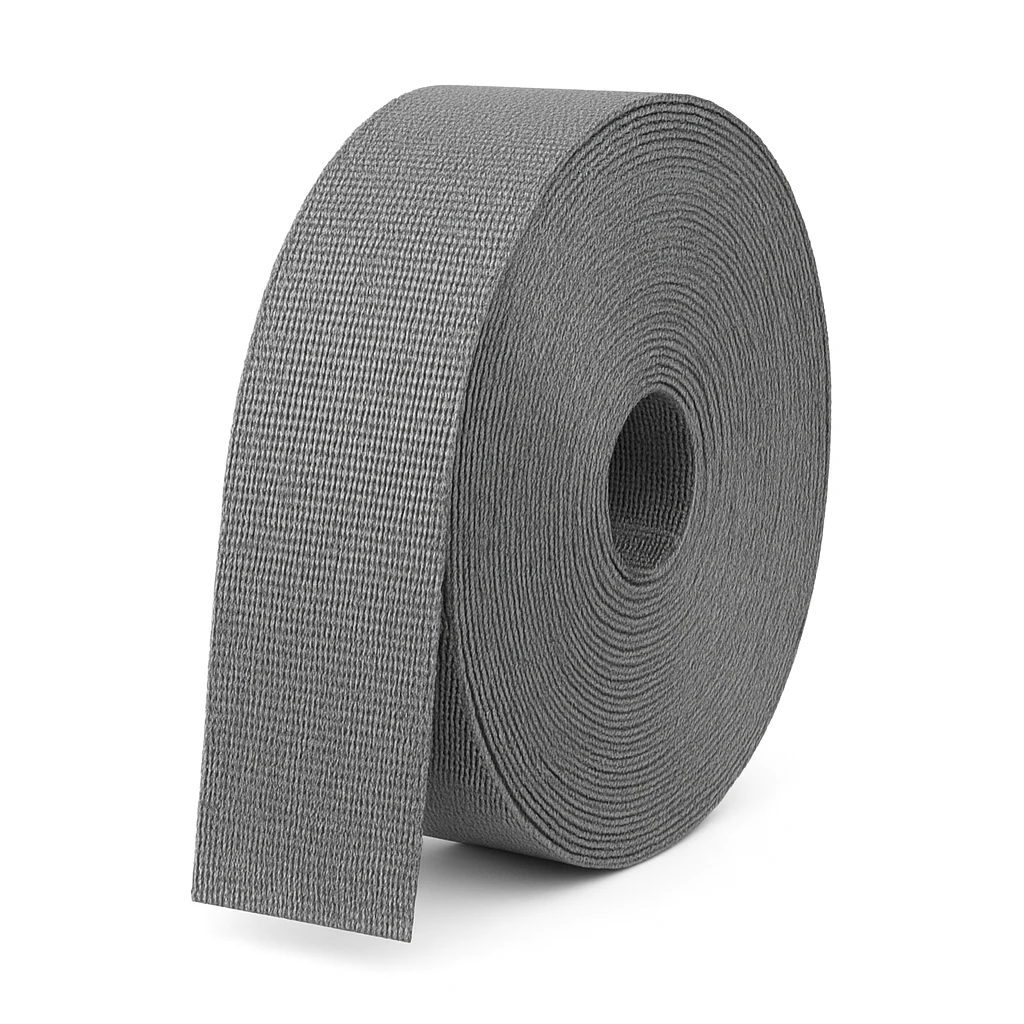 1.5” Grey Roto Niwar | Strong Woven Niwar Roll for Furniture, Baskets & Crafts