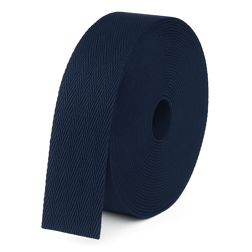 1.5” Navy Blue Basket Niwar | PP Yarn Woven Belt